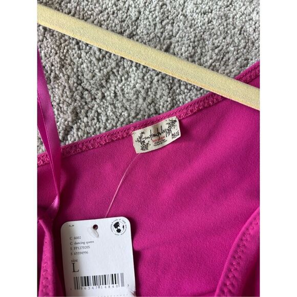 NWT Free People | Somethin Bout You Bodysuit in Bright Pink , Large $70 A2 - Picture 7 of 7